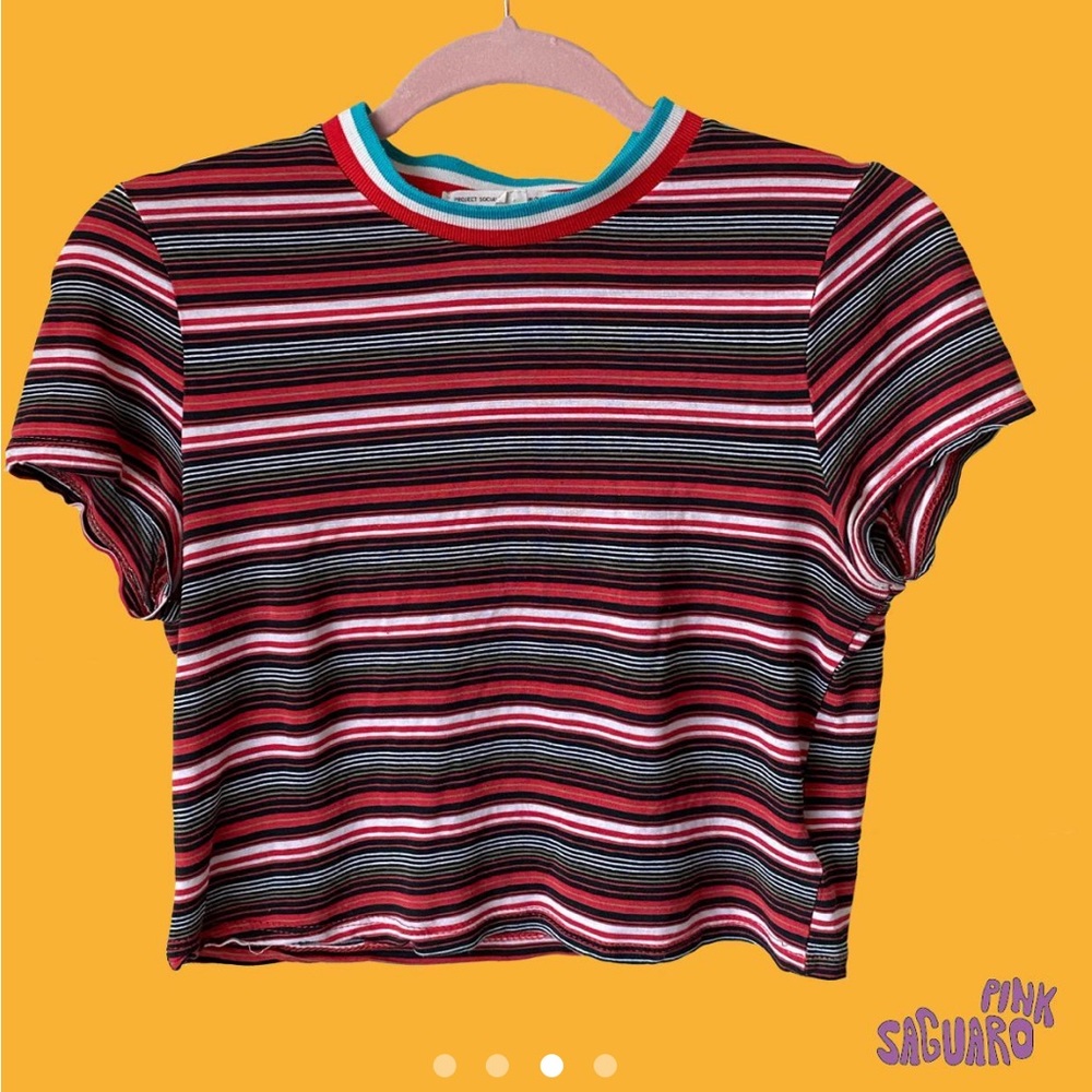 Urban Outfitters Striped Crop Top - Picture 2 of 5